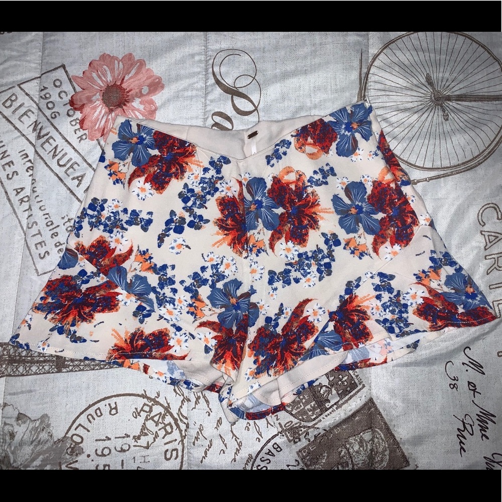 Free People Floral Shorts